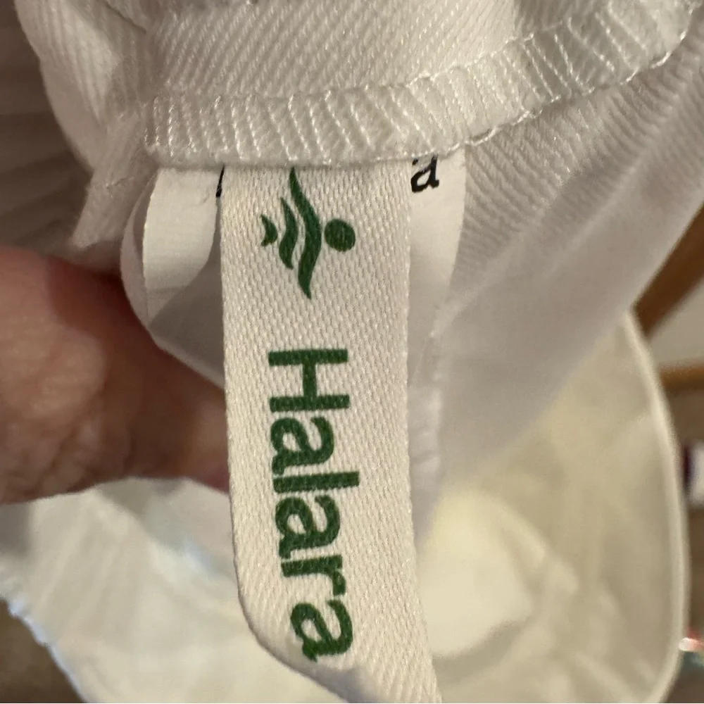 Halara Flex Mid Rise Pocket Barrel Leg Work Pants White S - Picture 9 of 12